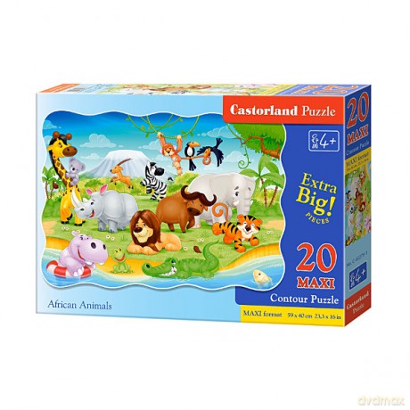 CASTOR 20 el. MAXI Afrykańskie zwierzęta [PUZZLE]