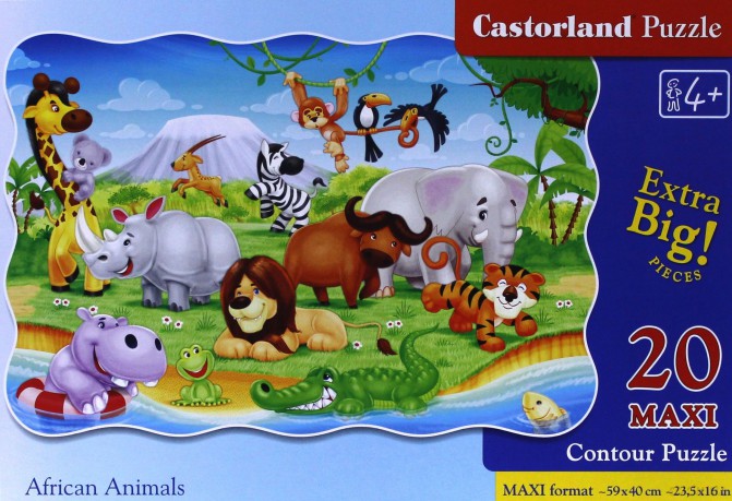 CASTOR 20 el. MAXI Afrykańskie zwierzęta [PUZZLE]
