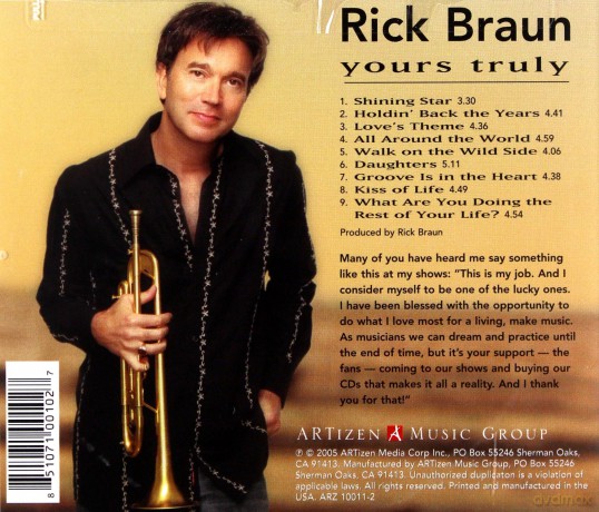 Rick Braun: Yours Truly [CD]