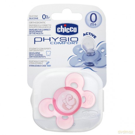 CHICCO Smoczek do uspokajania różowy