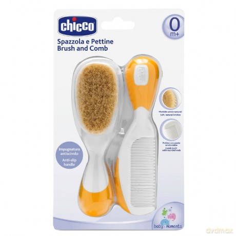 CHICCO Szczotka grzebyk pomarańczowy