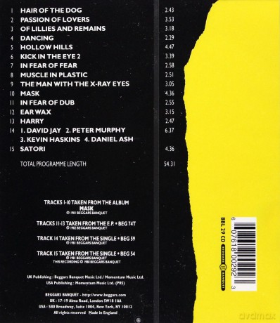 Bauhaus: Mask [CD]