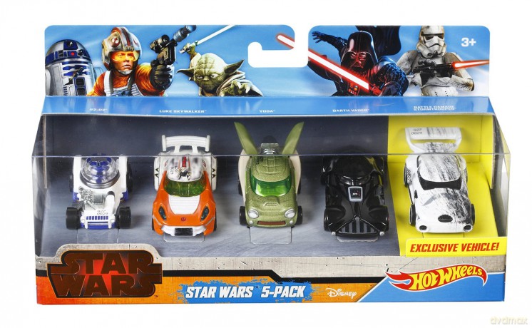 HOT WHEELS Gwiezdne Wojny Pięciopak pojazdów (Star Wars) [MODELARSTWO]