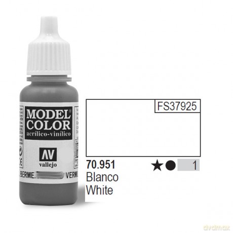 VALLEJO Farba Nr 1 White Matt 17 ml [MODELARSTWO]