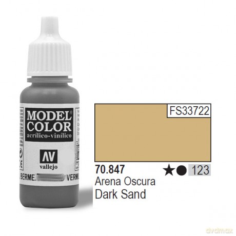 VALLEJO Farba Nr 123 Dark Sand Matt 17 ml [MODELARSTWO]