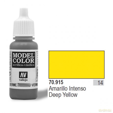 VALLEJO Farba Nr 14 Deep Yellow Matt 17 ml [MODELARSTWO]