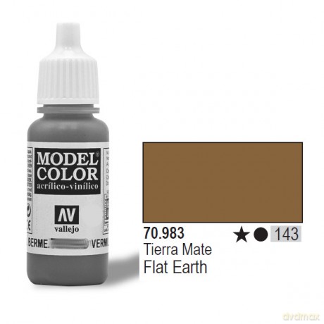 VALLEJO Farba Nr 143 Flat Earth Matt 17 ml [MODELARSTWO]