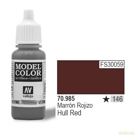 VALLEJO Farba Nr 146 Hull Red Matt 17 ml [MODELARSTWO]