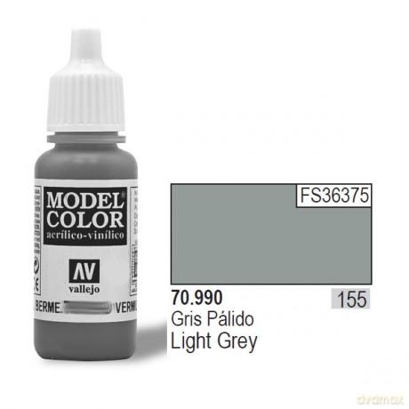 VALLEJO Farba Nr 155 Light Grey 17 ml [MODELARSTWO]
