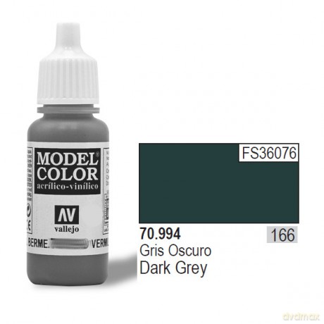 VALLEJO Farba Nr 166 Dark Grey Matt 17 ml [MODELARSTWO]