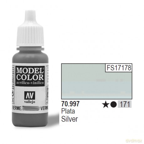 VALLEJO Farba Nr 171 Silver 17 ml [MODELARSTWO]