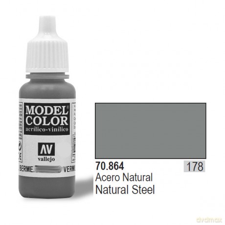 VALLEJO Farba Nr 178 Natural Steel 17 ml [MODELARSTWO]