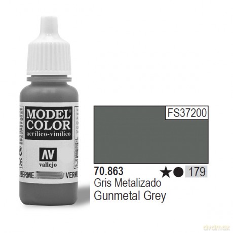 VALLEJO Farba Nr 179 Gunmetal Grey 17 ml [MODELARSTWO]