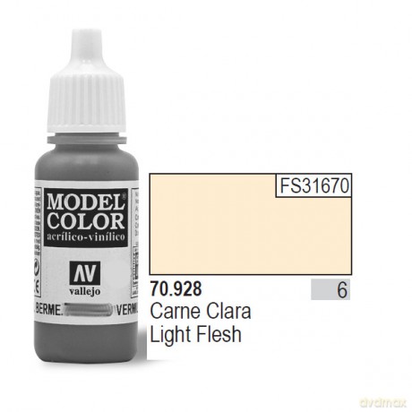 VALLEJO Farba Nr 6 Light Flesh Matt 17 ml [MODELARSTWO]