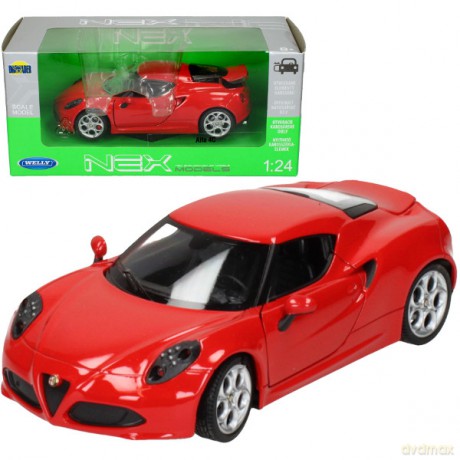 WELLY Alfa Romeo 4C, czerwony [MODELARSTWO]