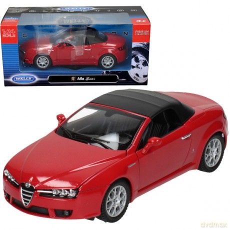 WELLY Alfa Spider, czerwony [MODELARSTWO]