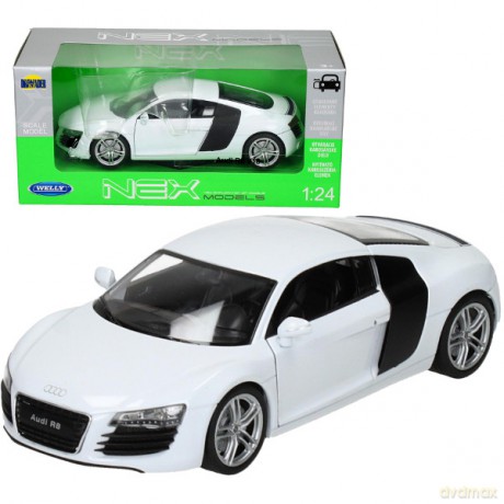WELLY Audi R8, białe [MODELARSTWO]