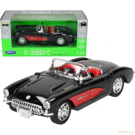 WELLY Chevrolet Corvette 1957, czarny [MODELARSTWO]
