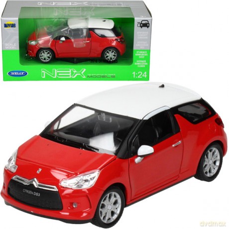 WELLY Citroen DS3 2010, czerwony [MODELARSTWO]