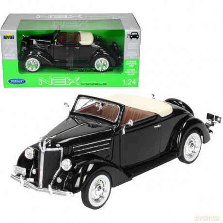 WELLY Ford Deluxe Cabrio 1936, czarny [MODELARSTWO]