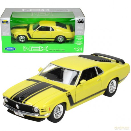 WELLY Ford Mustang Boss 302 1970, żółty [MODELARSTWO]