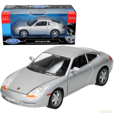 WELLY Porsche 911(996) 1997, srebrne [MODELARSTWO]