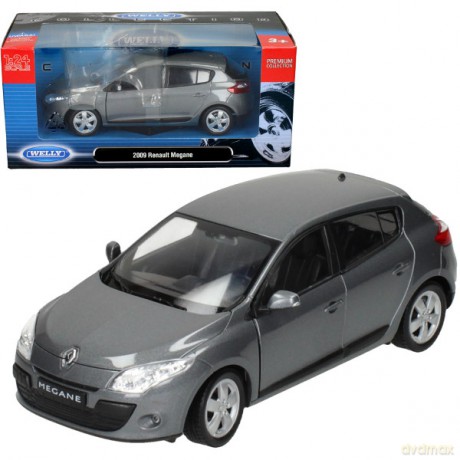WELLY Renault Megane 2009, srebrne [MODELARSTWO]