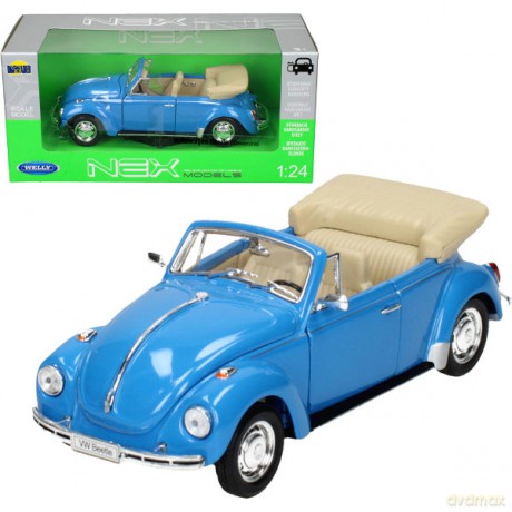 WELLY Volkswagen Beetle Cabrio, niebieski [MODELARSTWO]