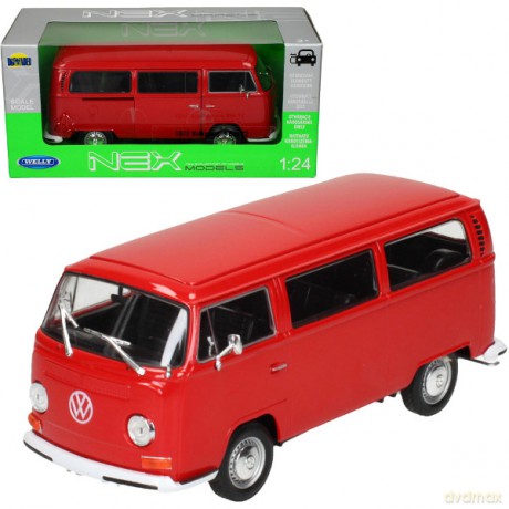 WELLY Volkswagen Bus T2 1972, czerwony [MODELARSTWO]