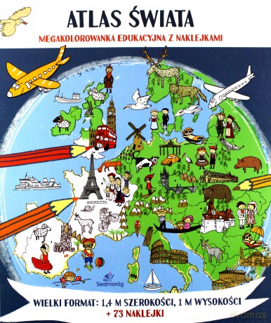 Atlas świata. Mega kolorowanki edukacyjne [KSIĄŻKA]