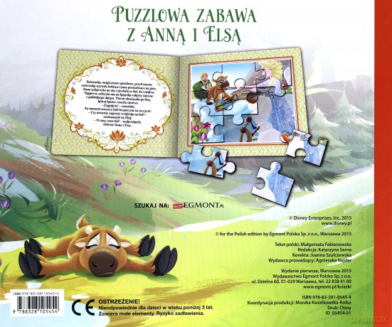 Reniferek w opałach. Kraina Lodu. Puzzlowa książeczka - Małgorzata Fabianowska (twarda) [KSIĄŻKA]