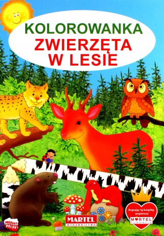 Zwierzęta w lesie. Kolorowanka - Jarosław Żukowski [KSIĄŻKA]