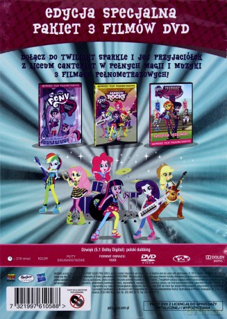 My Little Pony: Equestria Girls Pakiet 3 Filmów [3DVD]