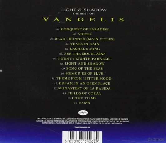 Vangelis: Light And Shadow: The Best Of Vangelis [CD]