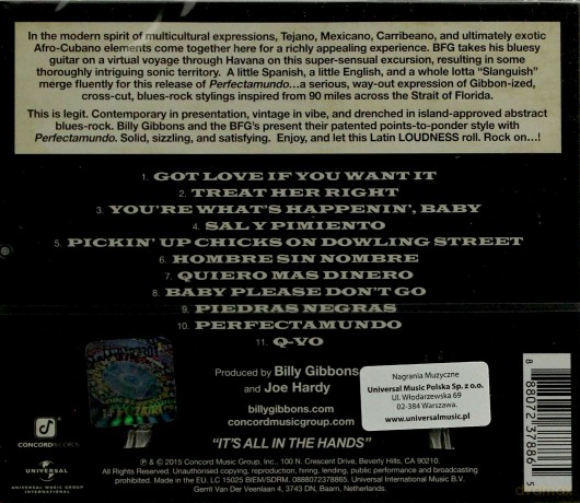 Billy Gibbons: Perfectamundo [CD]
