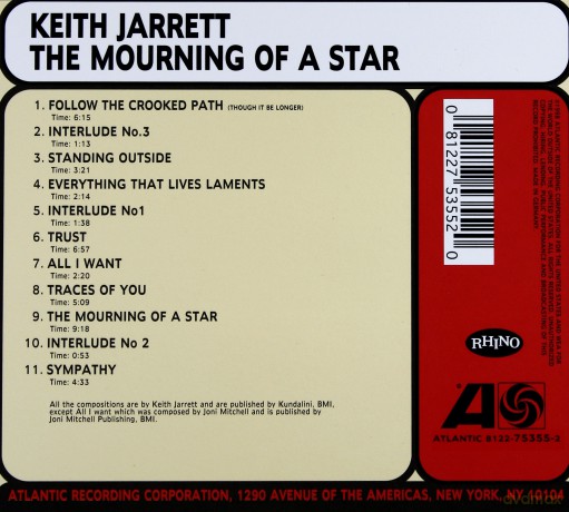 Keith Jarrett: The Mourning Of A Star [CD]