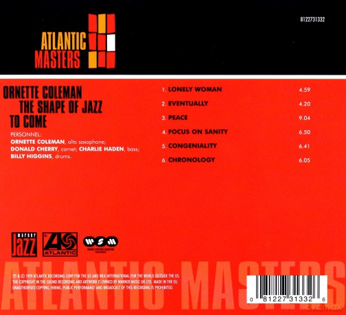 Ornette Coleman: The Shape Of Jazz To Come [CD]