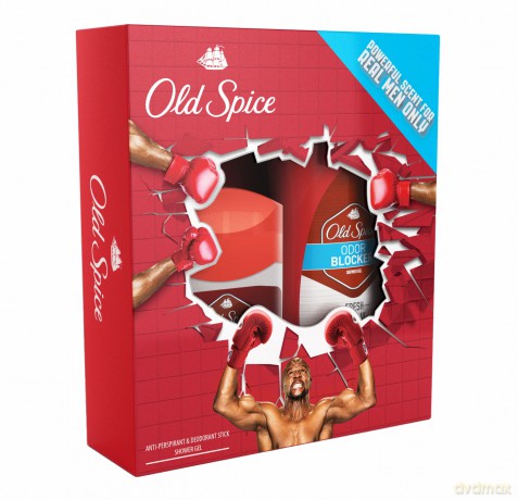 Old Spice Odor Blocker żel pod prysznic + sztyft zestaw świąteczny [KOSMETYKI]