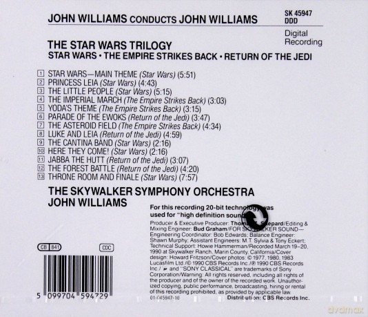 John Williams Conducts The Star Wars Trilogy soundtrack (Gwiezdne Wojny) (John Williams) [CD]