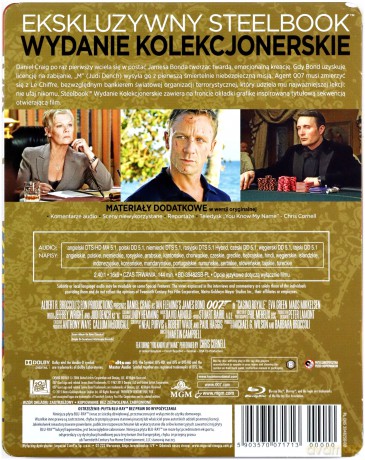 007 James Bond Casino Royale (2006) (steelbook) [Blu-Ray]