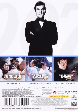 007 - Roger Moore - Kolekcja vol. 1: Żyj I Pozwól Umrzeć, Człowiek Ze Złotym Pistoletem, Szpieg Który Mnie Kochał [3DVD]
