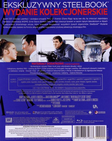 007 James Bond W tajnej służbie Jej Królewskiej Mości (steelbook) [Blu-Ray]