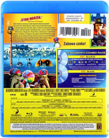Madagaskar 3 3D [Blu-Ray 3D]+[Blu-Ray]