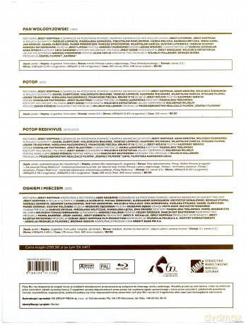 Trylogia Sienkiewicza: Potop / Ogniem i Mieczem / Pan Wołodyjowski / Potop Redivivus [BOX] [4xBlu-Ray]