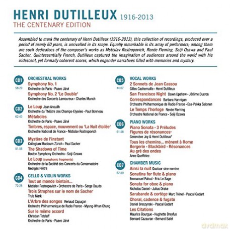 Dutilleux Centenary Edition [7CD]