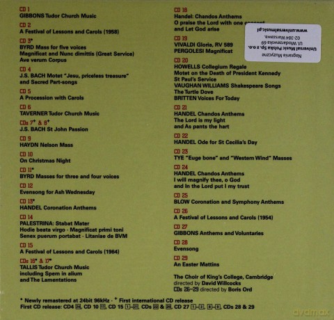 King's College Choir: The Complete Argo Recordings [BOX] [29CD]
