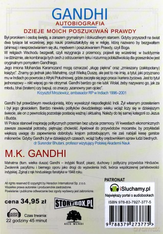 Autobiografia. Dzieje moich poszukiwań prawdy - Mahatma K. Gandhi [AUDIOBOOK][CD-MP3]