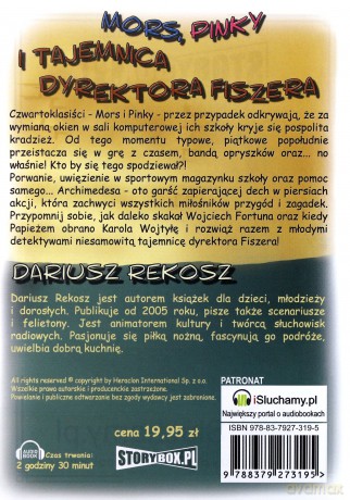 Mors, Pinky i tajemnica dyrektora Fiszera - Dariusz Rekosz  [AUDIOBOOK][CD-MP3]
