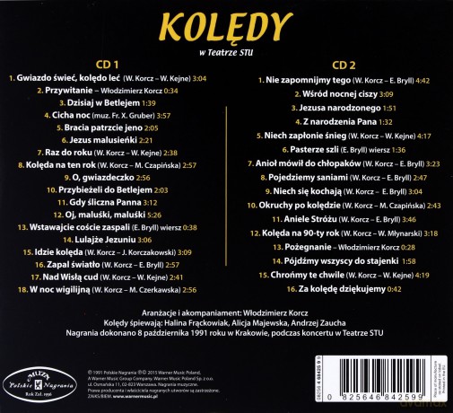 Halina Frąckowiak & Alicja Majewska & Andrzej Zaucha: Kolędy W Teatrze Stu (digipack) [2CD]