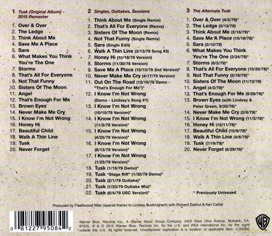 Fleetwood Mac: Tusk (Expanded) [3CD]